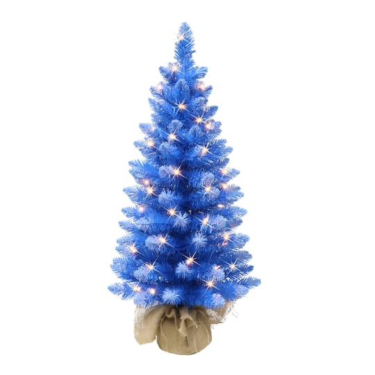 3ft. Pre-Lit Fashion Blue Artificial Christmas Tree